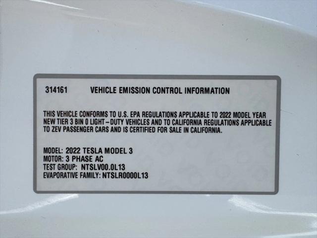 2022 Tesla Model 3 Rear-Wheel Drive