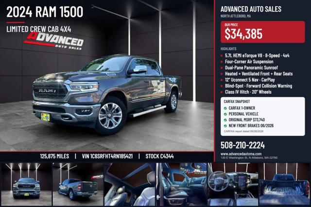 2024 Ram 1500 Limited Crew Cab 4x4 57 Box for sale in North Attleboro, MA