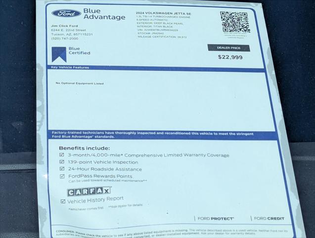 Used 2024 Volkswagen Jetta 1.5T SE For Sale in Tucson, AZ