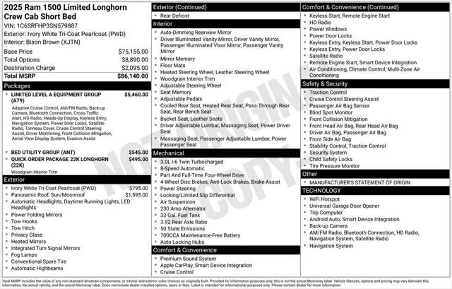 2025 RAM 1500 Longhorn 2025 RAM 1500 Longhorn