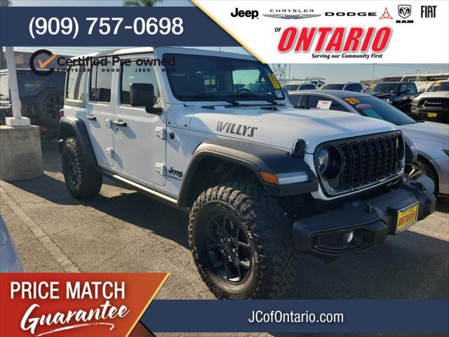 2025 Jeep Wrangler 4-Door Willys 4x4 for sale in Ontario, CA