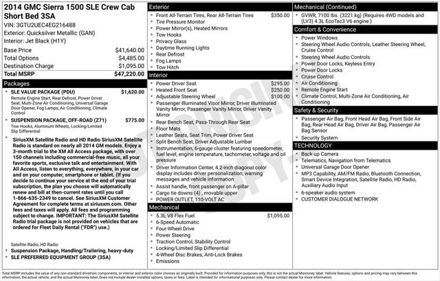 Used 2014 GMC Sierra 1500 SLE For Sale in Muscle Shoals, AL