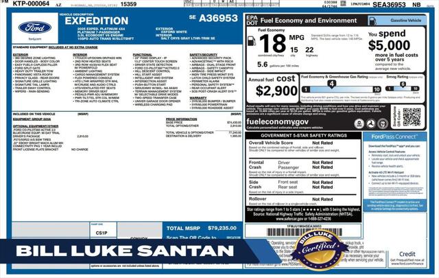 2025 Ford Expedition Platinum for sale in Gilbert, AZ