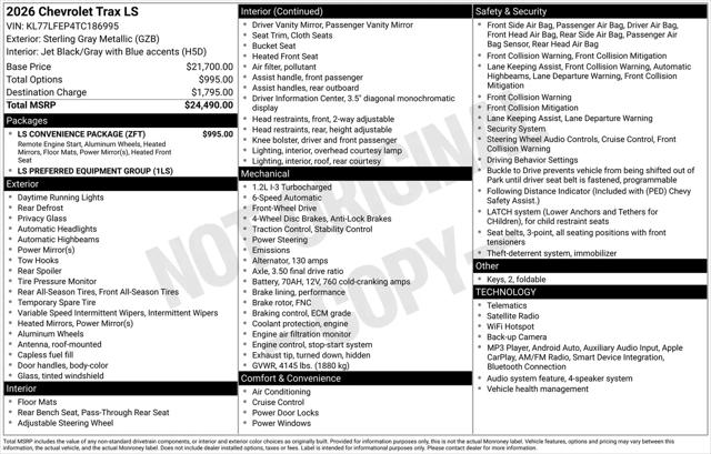 2026 Chevrolet Trax FWD LS