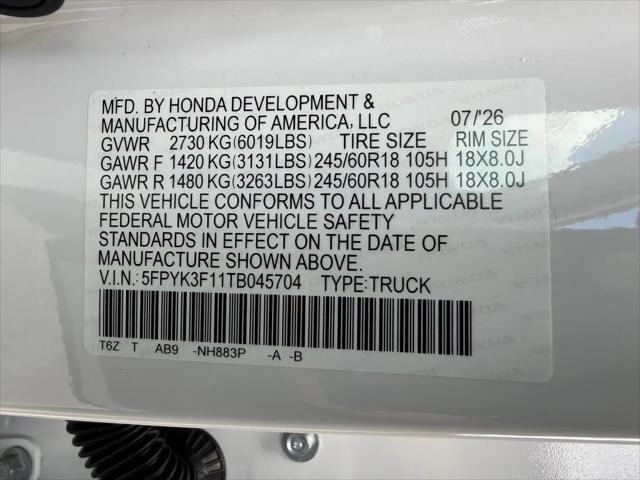 2026 Honda Ridgeline Sport