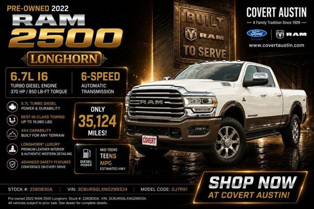 2022 Ram 2500 Limited Longhorn Crew Cab 4x4 6'4" Box for sale in Austin, TX