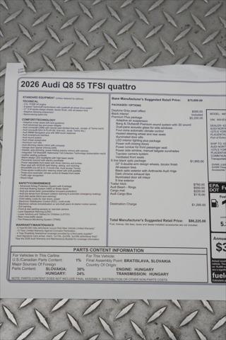 2026 Audi Q8 Premium Plus 55 TFSI quattro Tiptronic