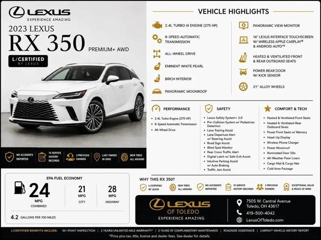 2023 Lexus RX 350 Premium Plus for sale in Toledo, OH