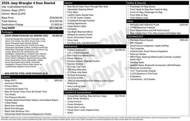 2026 Jeep Wrangler 4-Door Sport