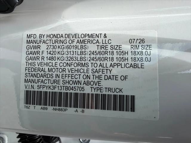 2026 Honda Ridgeline Sport