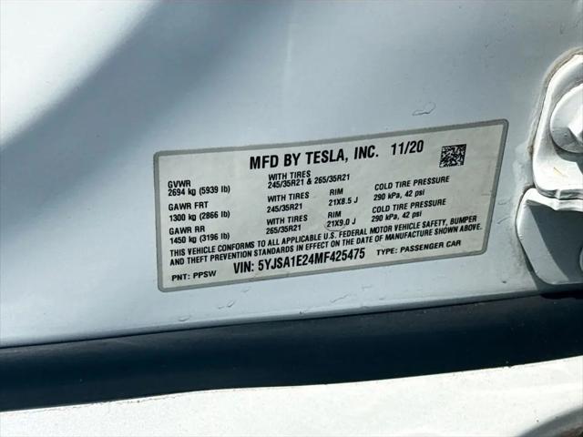 2021 Tesla Model S Long Range Plus Dual Motor All-Wheel Drive