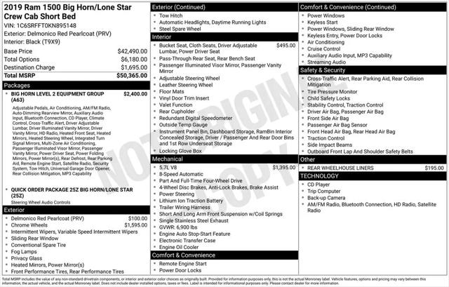 2019 Ram 1500 Big Horn/Lone Star Crew Cab 4x4 57 Box