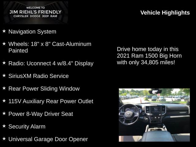 2021 Ram 1500 Big Horn Quad Cab 4x4 64 Box