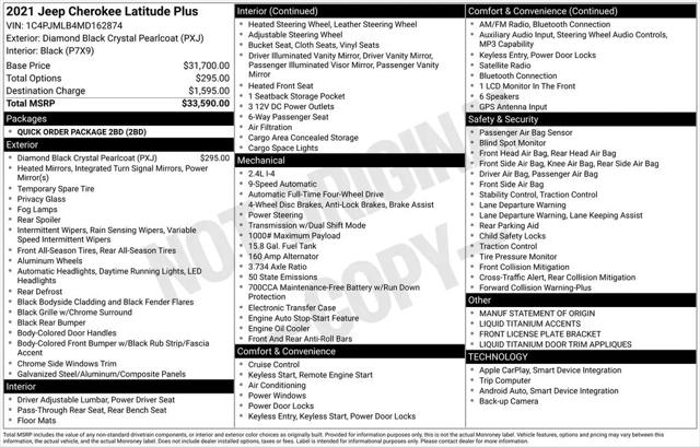 2021 Jeep Cherokee Latitude Plus 4x4