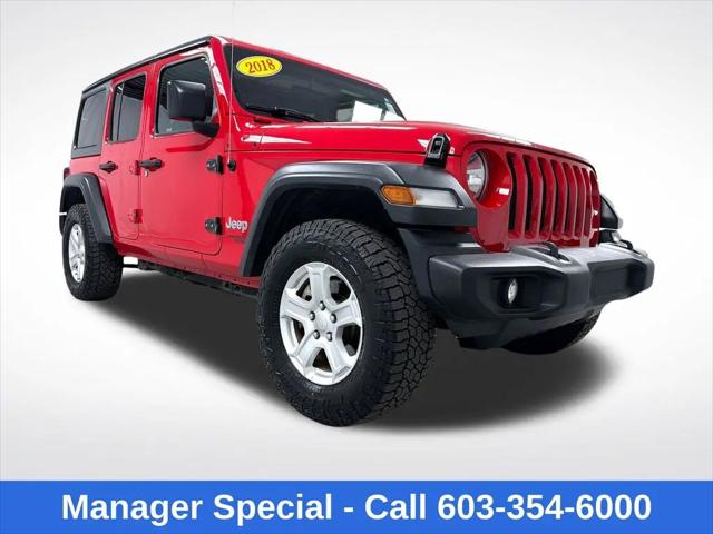 2018 Jeep Wrangler Unlimited Sport S 4x4 for sale in Swanzey, NH