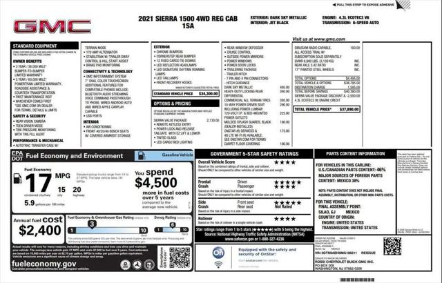 2021 GMC Sierra 1500 4WD Regular Cab Long Box for sale in North Dartmouth, MA