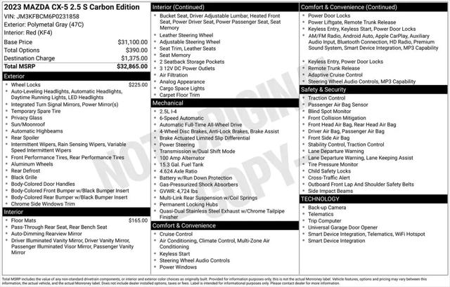 2023 Mazda CX-5 2.5 S Carbon Edition for sale in Fort Worth, TX