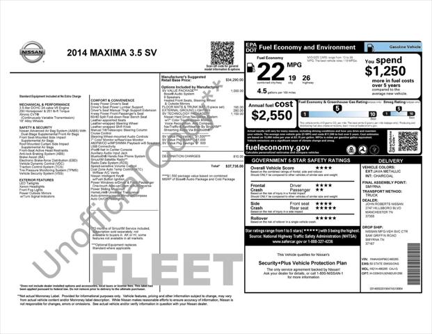 2014 Nissan Maxima 3.5 SV for sale in Manvel, TX