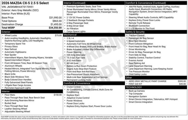 2026 Mazda CX-5 2.5 S Select