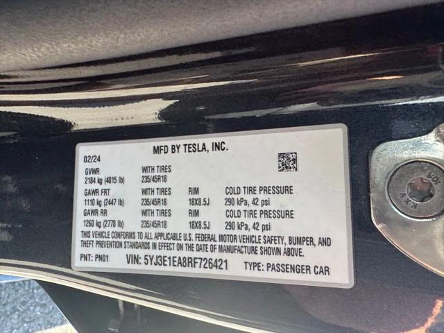 2024 Tesla Model 3 Rear-Wheel Drive