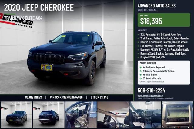 2020 Jeep Cherokee Trailhawk Elite 4x4 for sale in North Attleboro, MA
