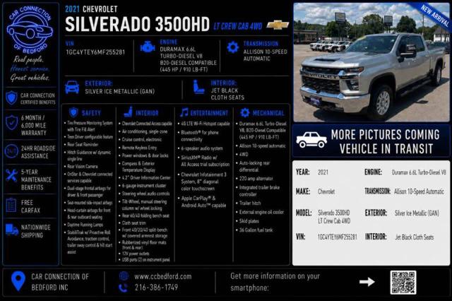 2021 Chevrolet Silverado 3500HD 4WD Crew Cab Standard Bed LT for sale in Bedford, OH