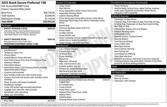 2022 Buick Encore AWD Preferred