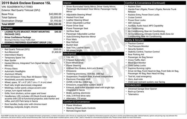 2019 Buick Enclave FWD Essence for sale in Tinley Park, IL