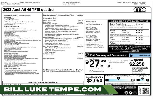 2023 Audi A6 Premium Plus 45 TFSI quattro S tronic for sale in Tempe, AZ