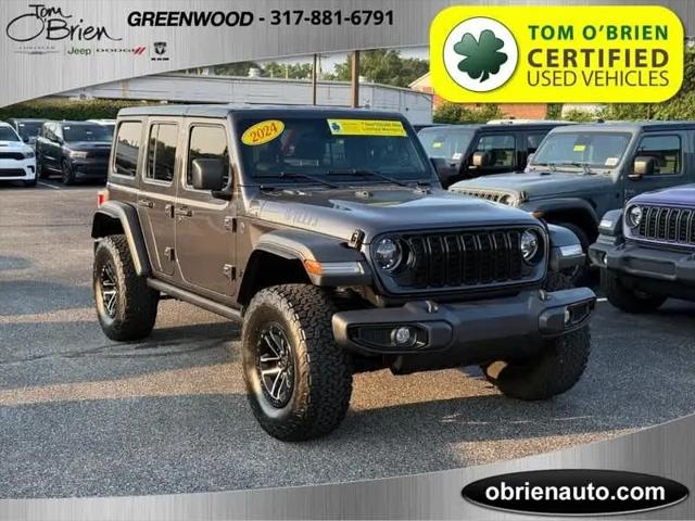 2024 Jeep Wrangler 4-Door Willys 4x4 for sale in Greenwood, IN