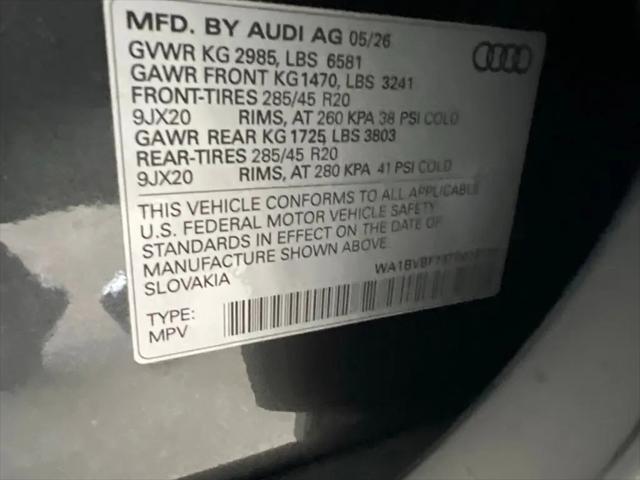 2026 Audi Q7 Premium S line TFSI quattro tiptronic