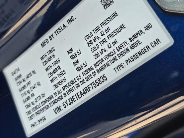 2024 Tesla Model 3 Long Range Dual Motor All-Wheel Drive