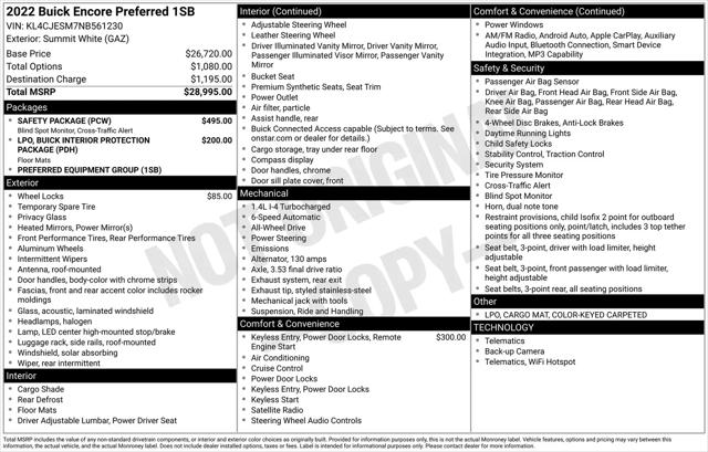 2022 Buick Encore AWD Preferred