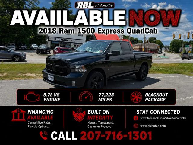 2018 Ram 1500 Express Quad Cab 4x4 6'4" Box for sale in Oakland, ME
