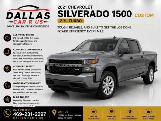 2021 Chevrolet Silverado 1500 2WD Crew Cab Short Bed Custom for sale in Dallas, TX