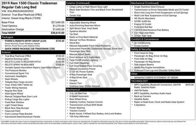 2019 Ram 1500 Classic Tradesman Regular Cab 4x2 8' Box for sale in Clinton Township, MI