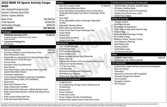2022 BMW X4 M40i for sale in Yonkers, NY