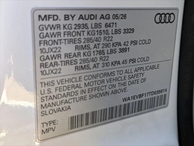 2026 Audi Q8 Premium Plus 55 TFSI quattro Tiptronic