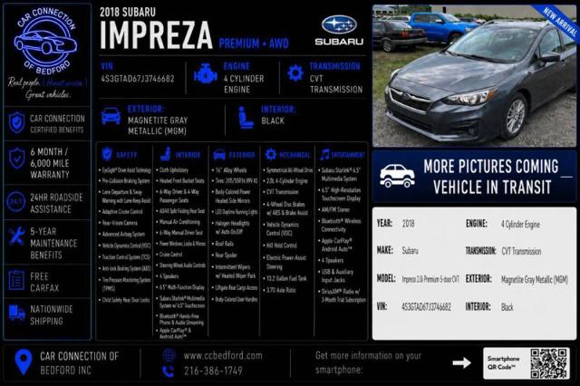 2018 Subaru Impreza 2.0i Premium for sale in Bedford, OH