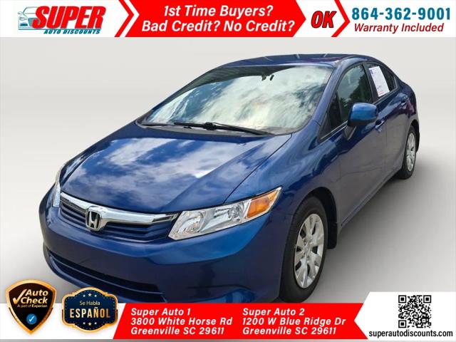 2012 Honda Civic LX for sale in Greenville, SC