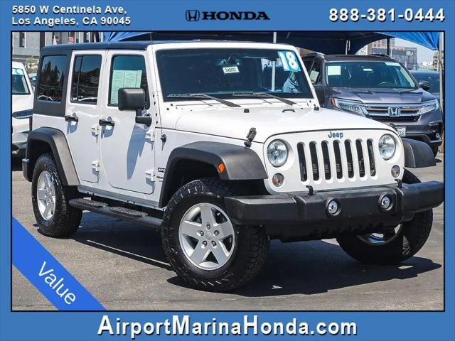 2018 Jeep Wrangler JK Unlimited Sport S 4x4 for sale in Los Angeles, CA