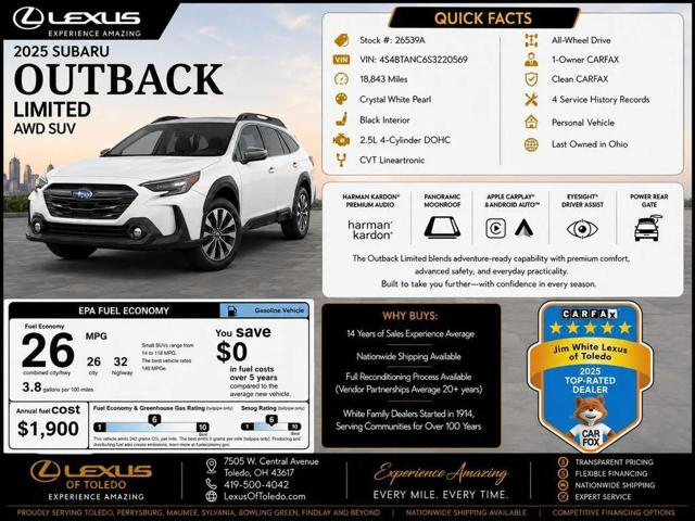 2025 Subaru Outback Limited for sale in Toledo, OH
