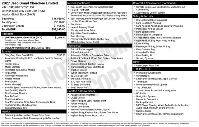 2027 Jeep Grand Cherokee Limited