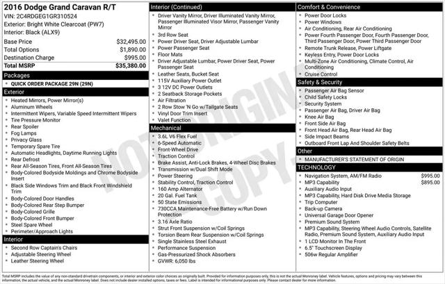 2016 Dodge Grand Caravan R/T