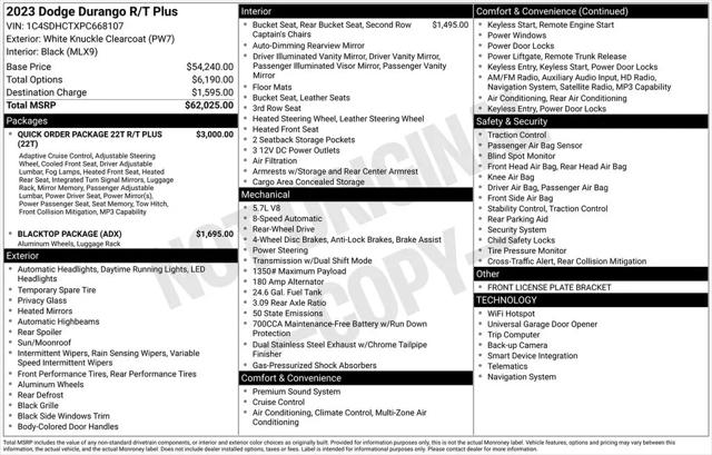 2023 Dodge Durango R/T Plus RWD