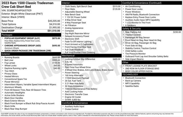 2023 Ram 1500 Classic Tradesman Crew Cab 4x4 57 Box