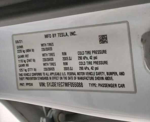 2021 Tesla Model 3 Performance Dual Motor All-Wheel Drive
