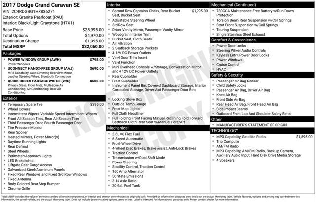 2017 Dodge Grand Caravan SE for sale in Clinton Township, MI