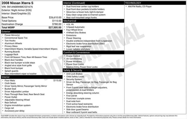 2008 Nissan Xterra S for sale in Berlin, NJ