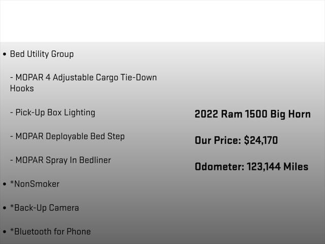 2022 Ram 1500 Big Horn Quad Cab 4x4 64 Box